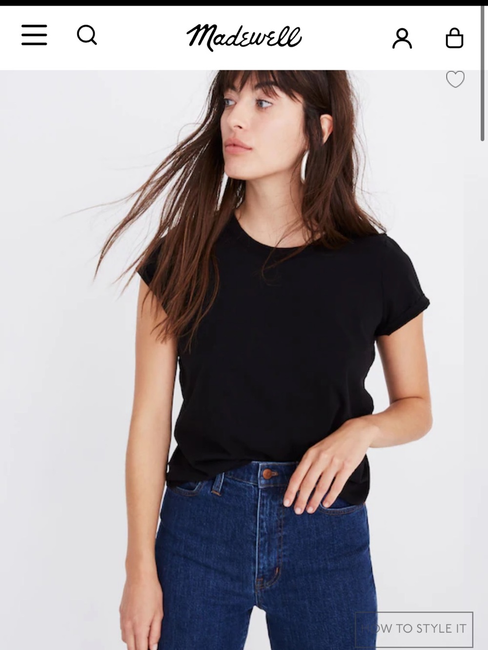 Madewell Black Short Sleeve Tee